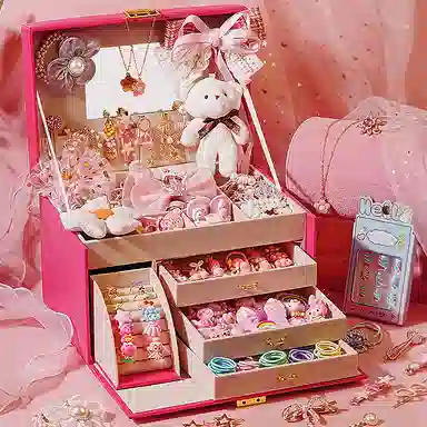 益米 小皮筋发夹 发饰发圈公主礼盒套装 可爱 玩具