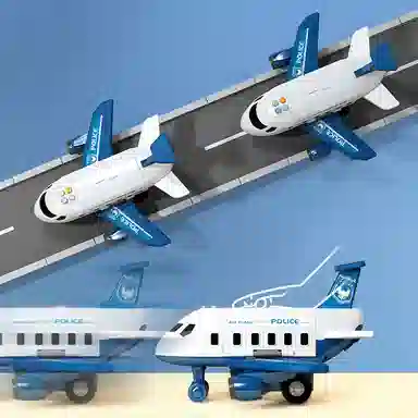 益米 弹射变形飞机 惯性滑行 灯光音乐 早教益智玩具