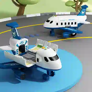 益米 弹射变形飞机 惯性滑行 灯光音乐 早教益智玩具