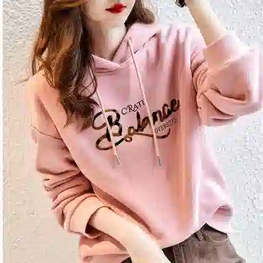 【dme】 休闲宽松连帽字母卫衣 女款