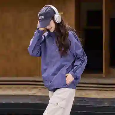 【dme】 宽松拉链插肩袖长袖夹克外套 女款 紫色