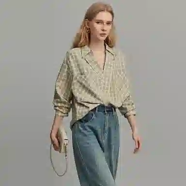 【dme】 纯色气质时尚高级感长袖衬衫 女款 浅黄色