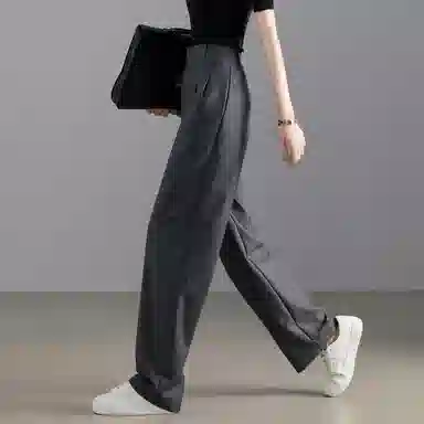 【dme】 高腰宽松阔腿休闲裤 女款 麻灰