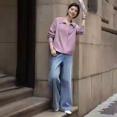 【dme】 冬季云感棉面层通勤高腰直筒毛边拼色设计感休闲百搭时尚潮流高级感简约显高显瘦阔腿长裤韩系知性高品质牛仔裤 女款