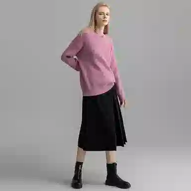 【dme】 新款轻奢时尚休闲长袖针织衫 女款 紫色