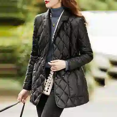 【dme】 纯色优雅气质时尚收腰高级感羽绒服 女款