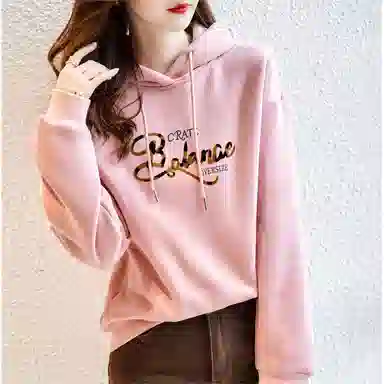 【dme】 休闲宽松连帽字母卫衣 女款