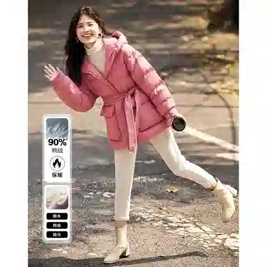 【dme】 新款加厚连帽保暖短款显高羽绒服 女款