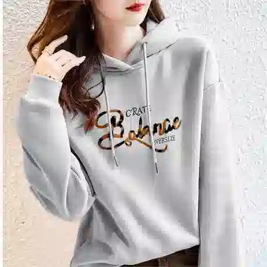 【dme】 休闲宽松连帽字母卫衣 女款