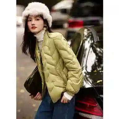 【dme】 气质纯色简约短款保暖羽绒服 女款