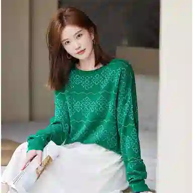 【dme】 圆领宽松套头长袖毛衣 女款