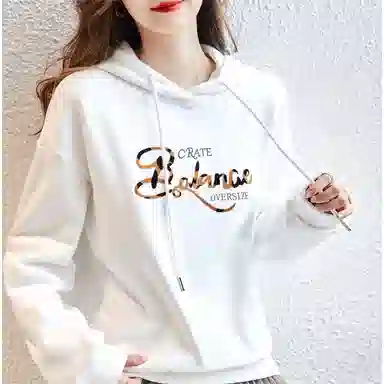 【dme】 休闲宽松连帽字母卫衣 女款