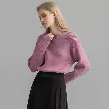 【dme】 新款轻奢时尚休闲长袖针织衫 女款 紫色