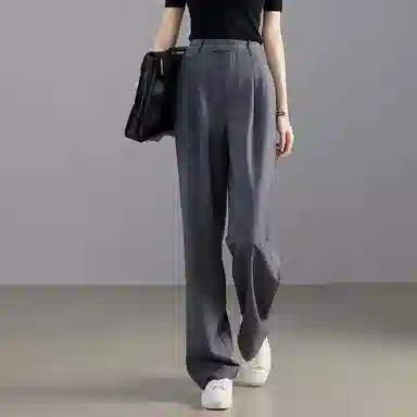 【dme】 高腰宽松阔腿休闲裤 女款 麻灰