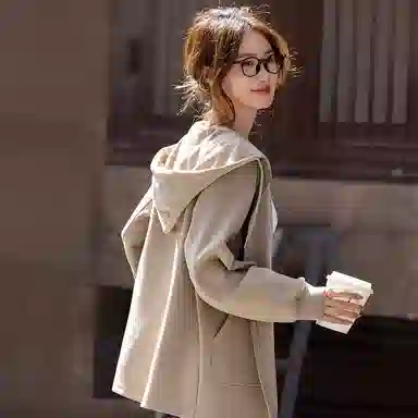 【dme】 纯色连帽拉链插肩长袖卫衣 女款