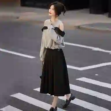 【dme】 套头圆领宽松长袖卫衣 女款 麻灰