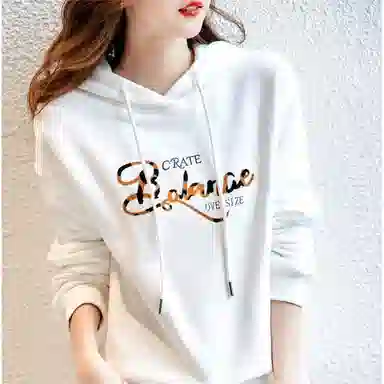 【dme】 休闲宽松连帽字母卫衣 女款