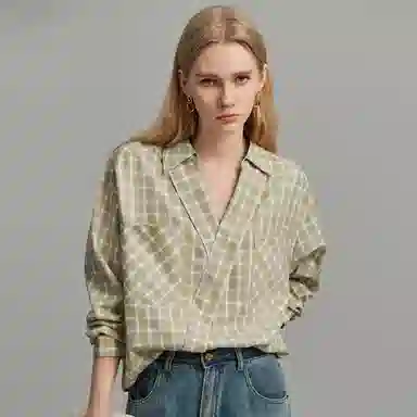 【dme】 纯色气质时尚高级感长袖衬衫 女款 浅黄色