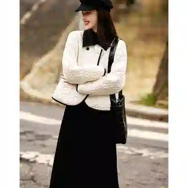 【dme】 气质微宽松轻便显瘦双排扣棉服 女款