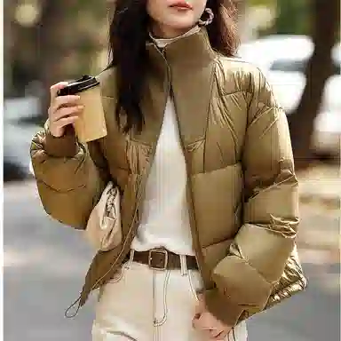 【dme】 小个子短款显高立领保暖羽绒服 女款