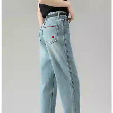 【dme】 春秋季畅销款高腰筷子裤女显瘦窄版直筒牛仔裤 女款