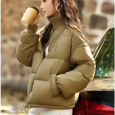 【dme】 小个子短款显高立领保暖羽绒服 女款