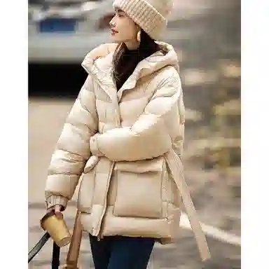 【dme】 新款加厚连帽保暖短款显高羽绒服 女款