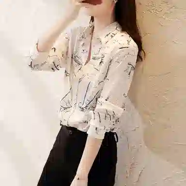 【dme】 尖领直筒宽松长袖衬衫 女款 本白