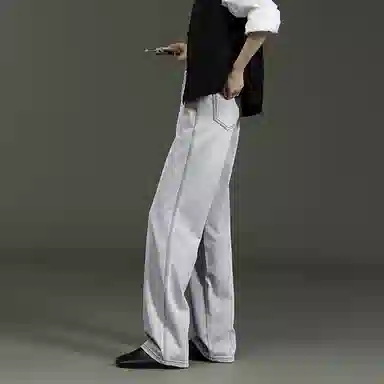 【dme】 高腰显瘦窄版直筒裤牛仔裤 女款