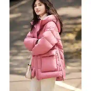 【dme】 新款加厚连帽保暖短款显高羽绒服 女款