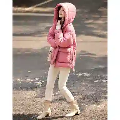 【dme】 新款加厚连帽保暖短款显高羽绒服 女款