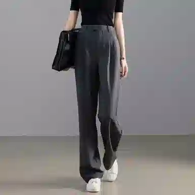 【dme】 高腰宽松阔腿休闲裤 女款 麻灰