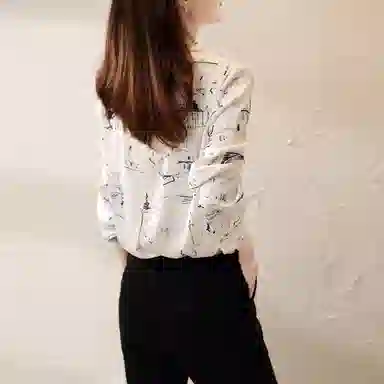 【dme】 尖领直筒宽松长袖衬衫 女款 本白