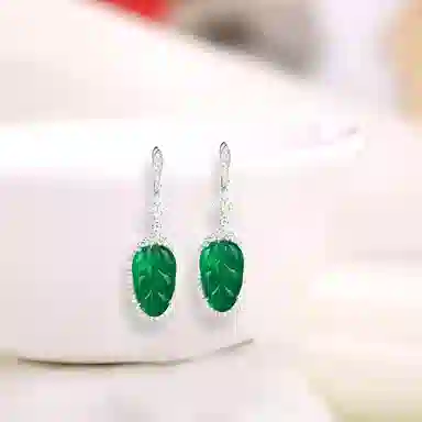 七度 芙蓉翠金枝玉叶 家大业大耳饰 新中式 复古国风耳饰品 耳环 女款 礼物