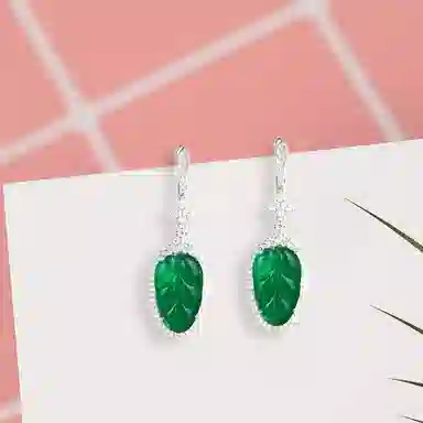 七度 芙蓉翠金枝玉叶 家大业大耳饰 新中式 复古国风耳饰品 耳环 女款 礼物