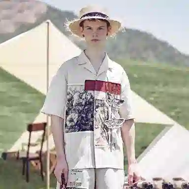 VALLEYOUTH Vintage Embroidered Patchwork Shirt