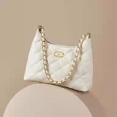 红蜻蜓 高级感小香风时尚菱格链条包 牛皮 单肩包 女款 多色