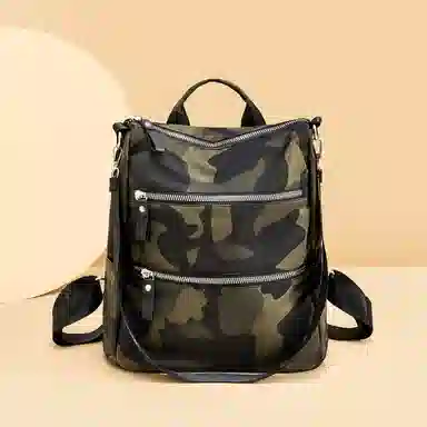 红蜻蜓 轻便旅行可装笔记本大容量多功能 织物 书包双肩包 常规 男女同款情侣款 黑色/咖啡色