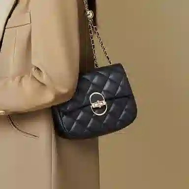 Red Dragonfly Quilted Leather Bag