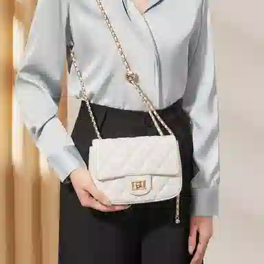 Red Dragonfly Quilted Leather Bag