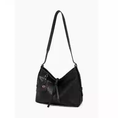 红蜻蜓 复古简约实用经典百搭气质 牛皮拼合成革 腋下单肩包 女款 黑色/棕色