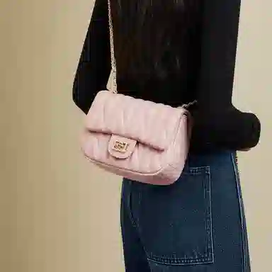 Red Dragonfly Quilted Leather Bag