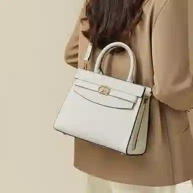 红蜻蜓 高档简约时尚潮流百搭 牛皮 手提包 男女同款情侣款 黑色