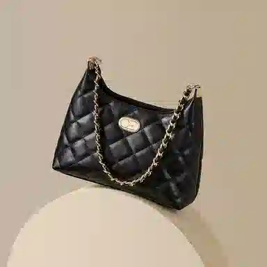 红蜻蜓 高级感小香风时尚菱格链条包 牛皮 单肩包 女款 多色