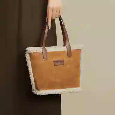 红蜻蜓 复古时尚百搭 织物 斜挎包 女款 摩卡棕