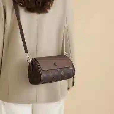 红蜻蜓 经典复古老印花高级感调节背带春夏季高级感百搭通勤 牛皮 单肩包腋下包斜挎包 常规 女款 多色