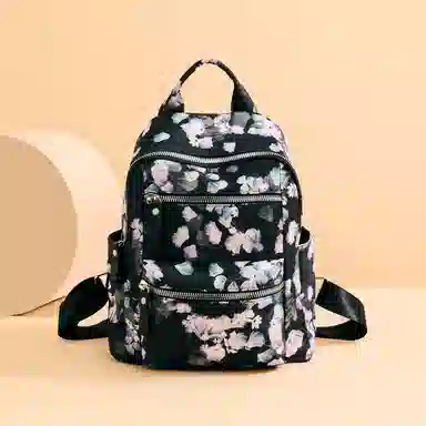 红蜻蜓 涂鸦印花大容量通勤出游书包 织物 背包双肩包 常规 男女同款情侣款 多色