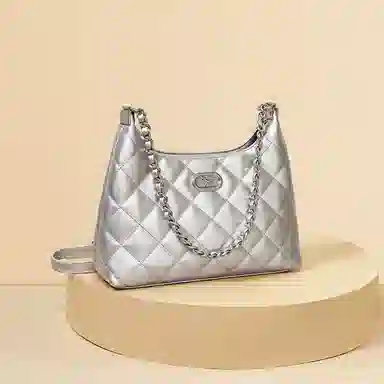 红蜻蜓 高级感小香风时尚菱格链条包 牛皮 单肩包 女款 多色