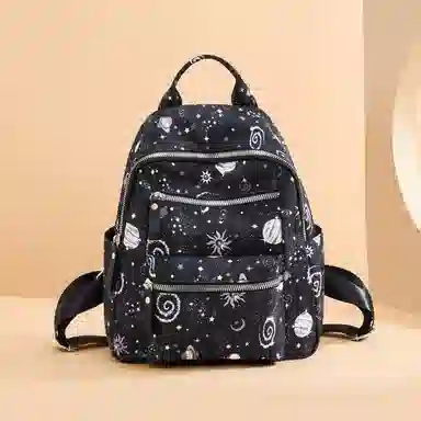 红蜻蜓 涂鸦印花大容量通勤出游书包 织物 背包双肩包 常规 男女同款情侣款 多色