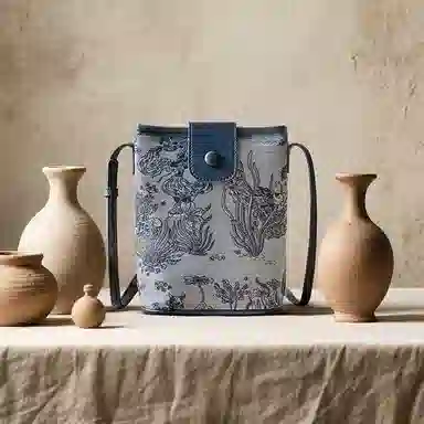 红蜻蜓 时尚设计百搭通勤 聚氨酯合成革 单肩斜挎包 小号 女款 银色/米白色